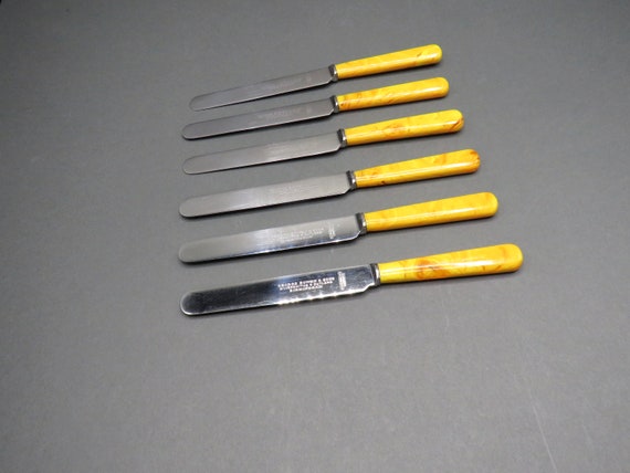 vintage Knife set / george bowen & sons / knife sets / Birmingham plate / England Cutlery / finest cutlery (rb)