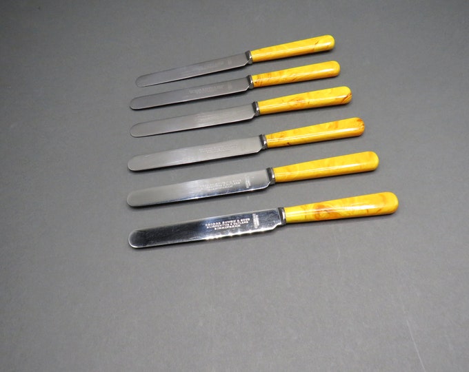 vintage Knife set / george bowen & sons / knife sets / Birmingham plate / England Cutlery / finest cutlery (rb)