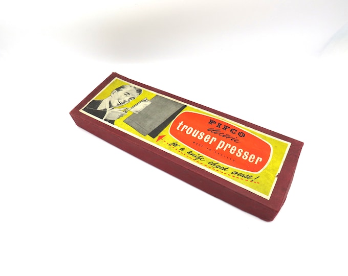 Vintage Pifco Electric Trouser Press / Made in England Bakelite plug / boxed like new