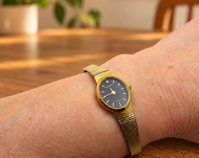 Vintage Gold Ladies Watch by Accurist, Fits 6.2" Wrist (J4)