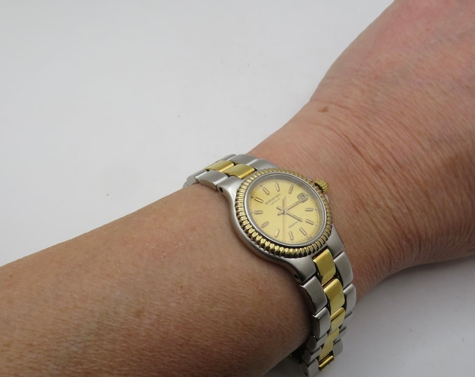 Vintage Raymond Weil sports watch / amadeus 200 Quartz watch /  Gold Watch /  Womans Watch /  Gift for her (K1)