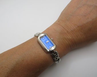montre vintage / Hana classic blue Watch / beau bracelet vintage 7.1" / montres à piles à quartz / montre / dames vintage / montre. (i2)