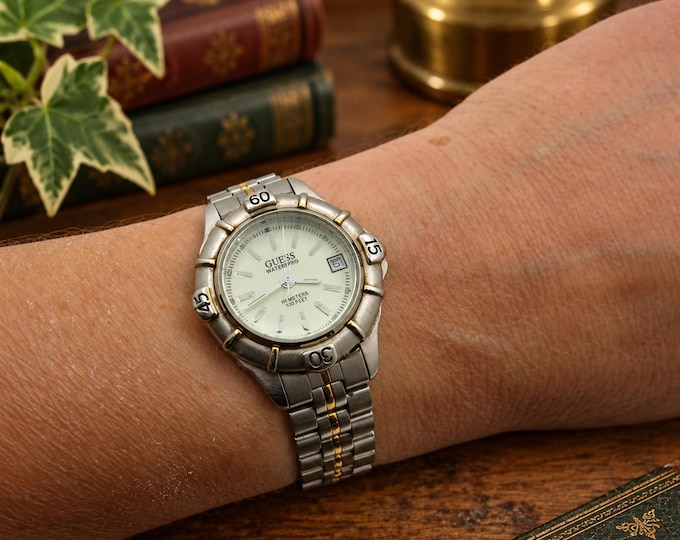 vintage sports watch / Guess / 6.3" wrist size watch / vintage womans / 90s watch / vintage Watch / watch ladies  watch  s26