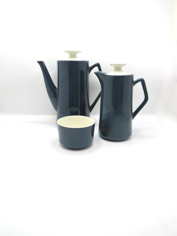 Vintage Beswick discontinued blue  / vintage Rare Espresso / retro coffee / made in England 1960s