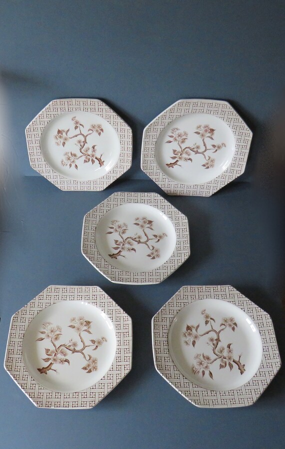 Vintage J&G Meakin / Royal Staffordshire plate /  Ironstone Innocence Alfred Meakin /  / English China / 5x dinner plates