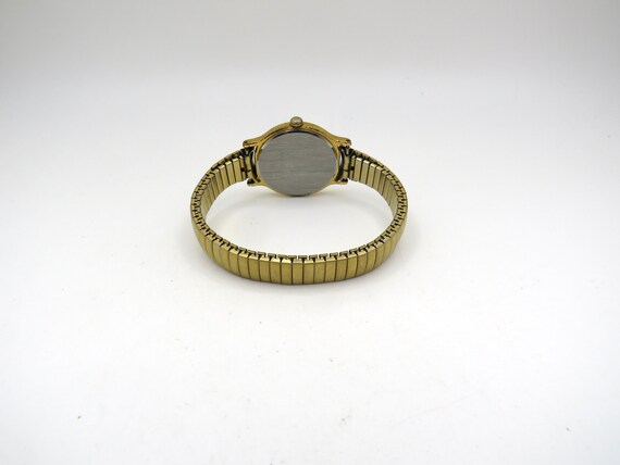 vintage gold watch / 7" wrist size watch expandin… - image 7