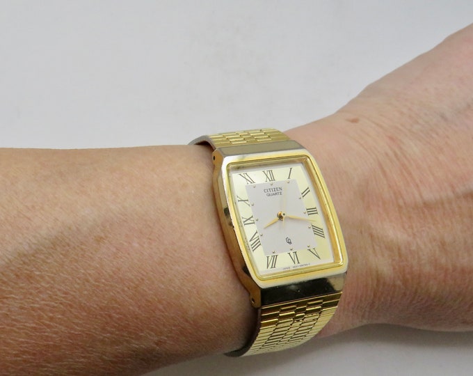 Gold watch / citizen watch / vintage wrist watch / Japan watch / vintage Watches / watch (e22)