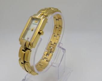 Vintage Gold Armani Watch Rectangle Watch Emporio Armani Quartz