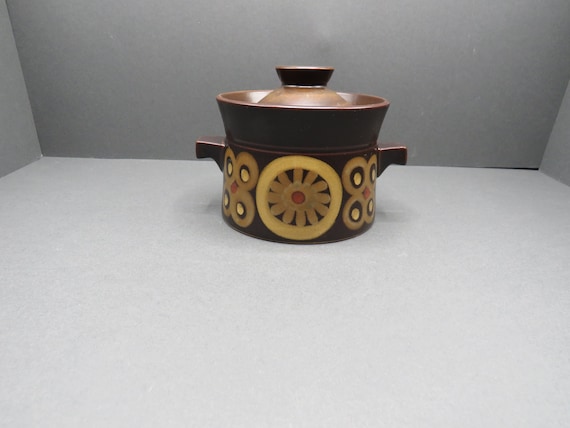 Vintage Denby / Denby Arabesque / denby arabesque lidded soup dish / Vintage Stoneware / Dinnerware / Vintage / Drink ware  / England