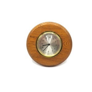 Vintage wall clock  / Nautical clock / solid wooden wall clock brass  dial clock /   Made in Germany