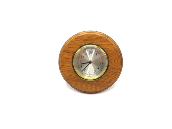 Vintage wall clock  / Nautical clock / solid wooden wall clock brass  dial clock /   Made in Germany