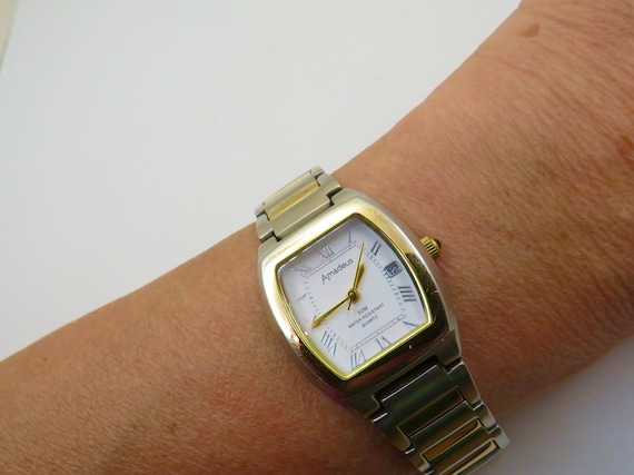 Vintage square watch / sports Quartz watch / 6" wrist size max /  Womens Watches / watch / gift (w25)