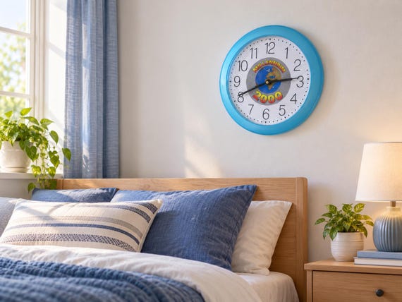 Vintage 2000 Millennium Quartz Wall Clock, 9.5"
