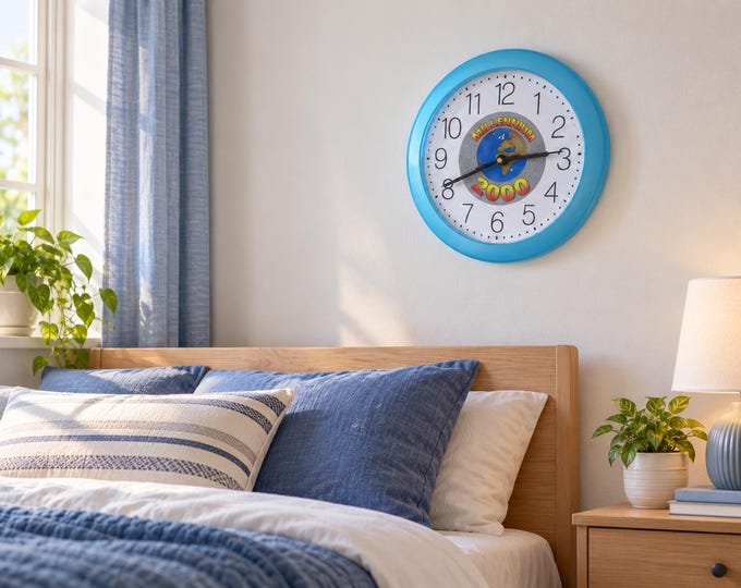 Vintage 2000 Millennium Quartz Wall Clock, 9.5"