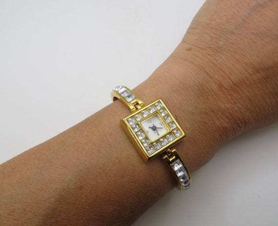 Vintage cocktail watch / Quartz watch / square watch /  womens Watches /  Gift for her (J3)
