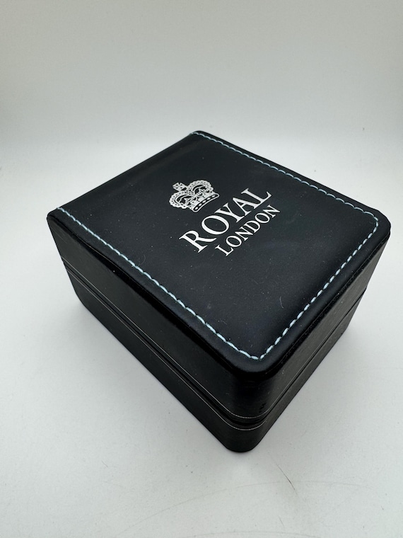 Royal London Ladies Watch New With Box Silver Tone Bracelet Black Dial Crystal Dress Watch Gift For Her Boxed