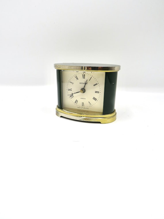 vintage small Mantle clock / carriage  clock / Metamec Clock / retro clock  /  Working clock / made in England