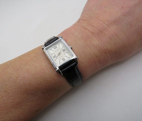 Vintage rectangle pierre Cardin / womens watch  / watches / sports watch /  designer Watch / womens Watches /  Gift for her (t21)
