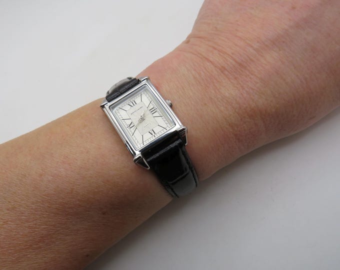Vintage rectangle pierre Cardin / womens watch  / watches / sports watch /  designer Watch / womens Watches /  Gift for her (t21)