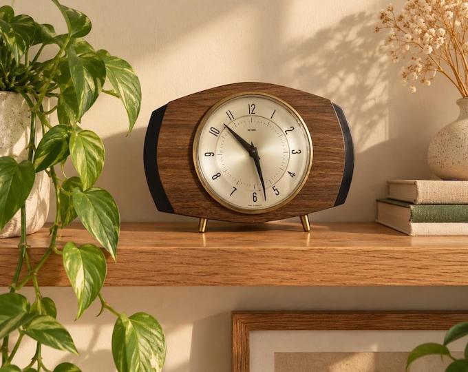 vintage Mantle Metamec clock / Working Mechanical clock (a)