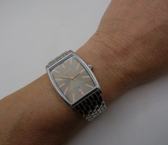 Rectangle watch /  Quartz watch / gents Dress Watch /  fashion Watch / Gift for him (s7)