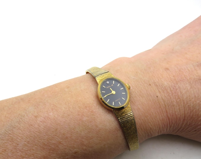 Vintage Gold Ladies Watch by Accurist, Fits 6.2" Wrist (J4)
