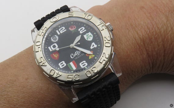 sport watch / cotton traders watch / Quartz watch / black dial watch / gents Watch / watch / vintage divers watch / mens watch x20