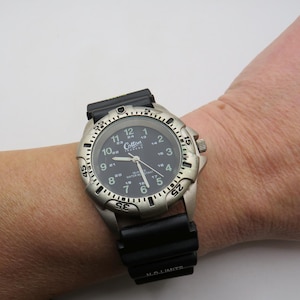 sport watch / cotton traders watch / Quartz watch / black dial watch / gents Watch / watch / vintage divers watch / mens watch u1