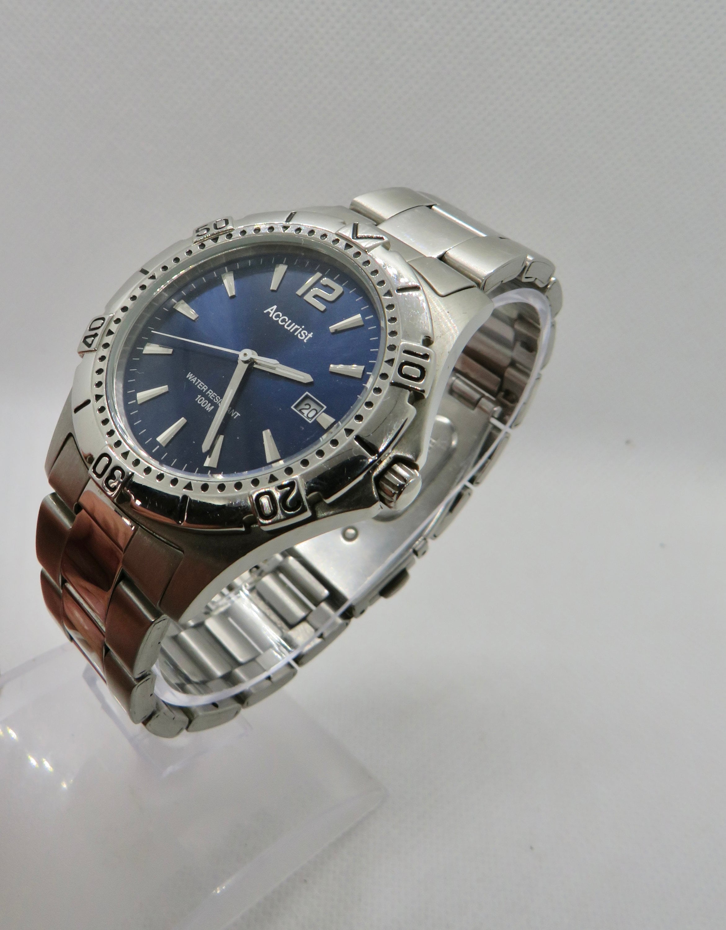 Vintage Watch Accurist Gift for Him Gents Divers Watch