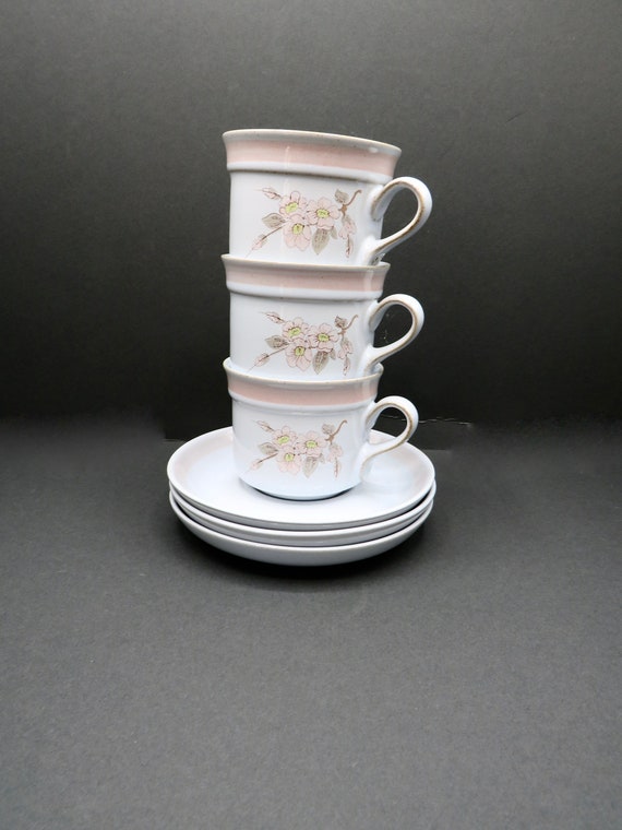 Denby tea set Normandy / 6x vintage denby  / English / denby / discontinued