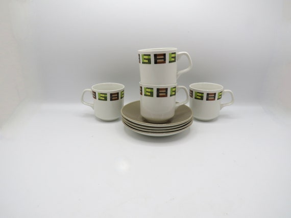 Vintage j & g meakin pottery kitchen / vintage cup set / vintage kitchen / vintage / vintage design / made in England