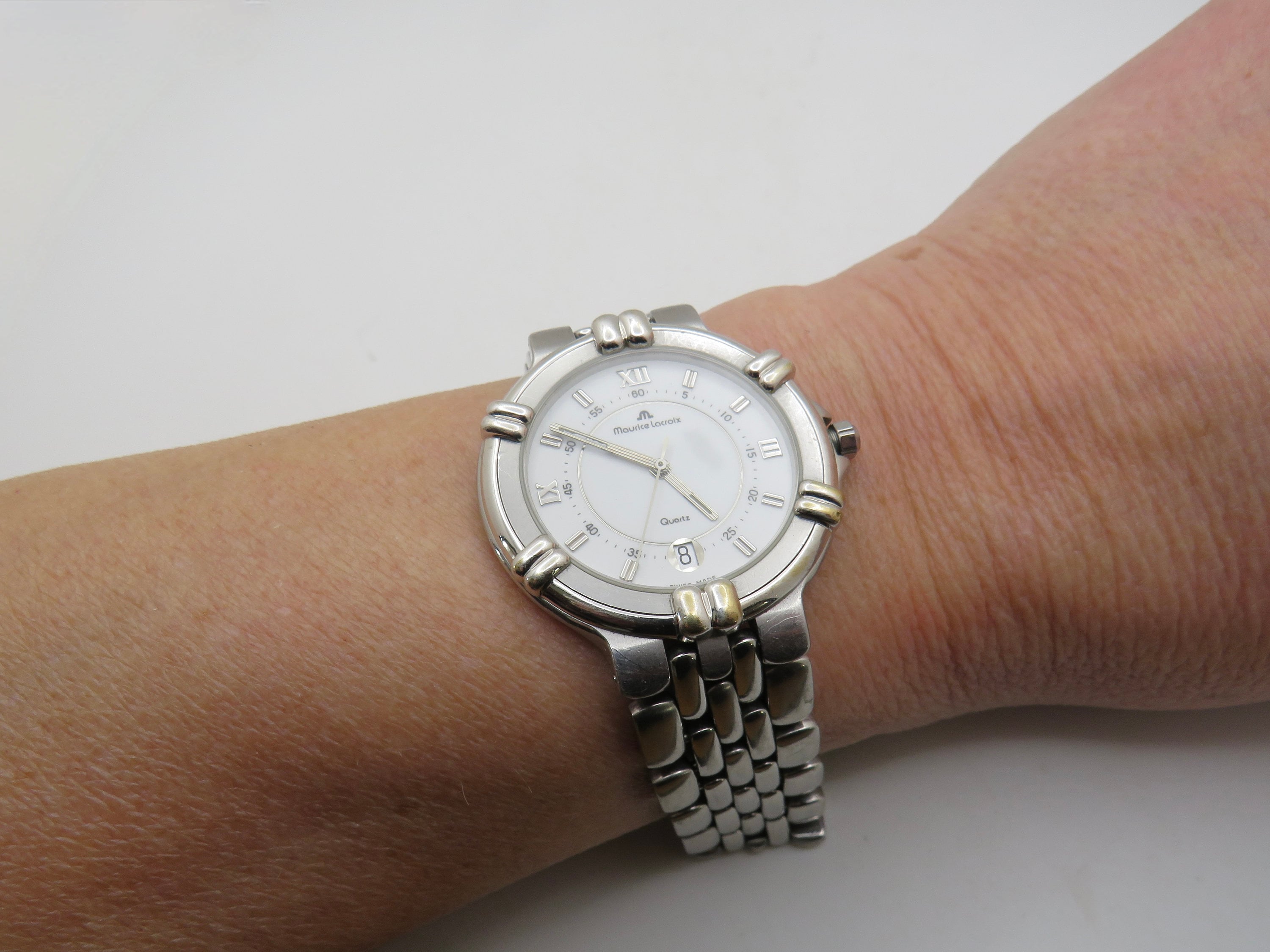 Vintage Maurice Lacroix watch sports watch stainless Quartz watch gents Dress Watch Watch Gift for him R8
