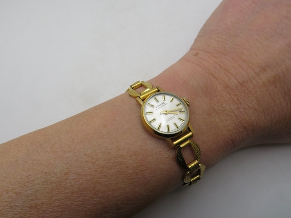 vintage Swiss watch / gift for her / vintage 6" wrist watch / mechanical watch / vintage watch / vintage 60s / womans watch (a28)