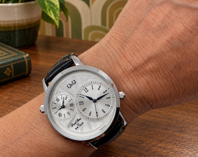 Dual Time Watch, gents Quartz  Q&Q by citizen