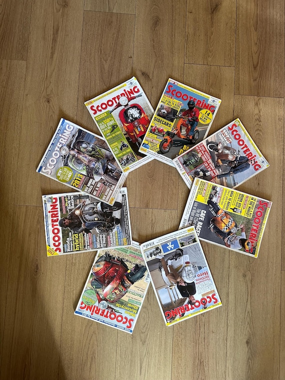 Scootering Magazine / 8 x Vespa Motorcycle Magazine  / year 2013