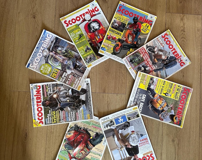Scootering Magazine / 8 x Vespa Motorcycle Magazine  / year 2013