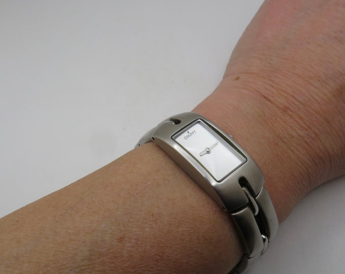 Vintage watch / Square dress watch / DKNY Quartz watch / womens watch Dress Watch /  ladies Watch /  Gift for her K7