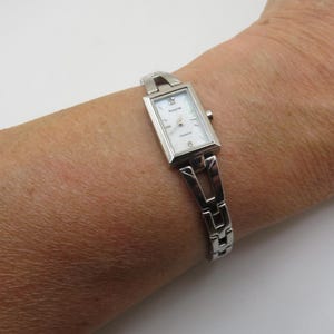 Rectangle watch /  silver Watch / accurist tank watch / womens Watch /  Gift for her (u2)