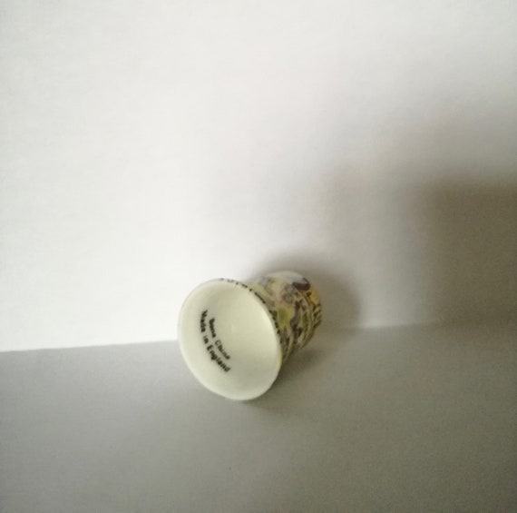 Vintage thimbles OBAN thimble beautiful Fine Bone China places of interest bone china England made A2
