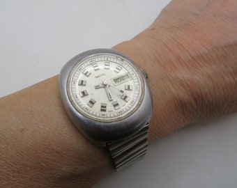 vintage smiths watch / Swiss hand-winding movement / Rare / Winding watch / gents watch gift for him  e9