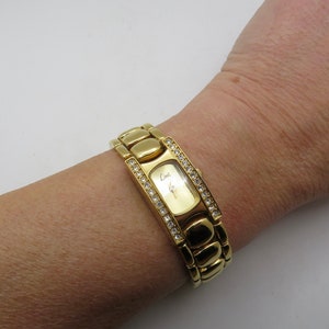 Vintage rectangle watch / 7.2&quot; wrist Quartz watch /  gold Dress Watch / womens Watch /  Gift for her (i5)
