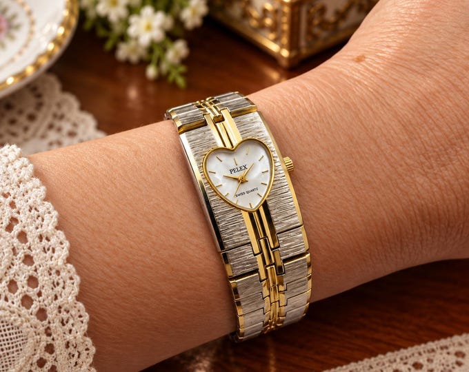 Vintage cocktail watch / vintage heart watch / Ladies Dress Watch / old Watch /  Gift for her (m12)