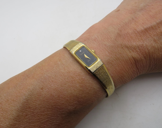 Vintage Gold Square Watch: Dainty Ladies Wristwatch, Accurist (B6)