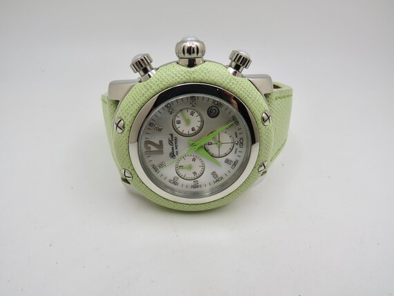 Vintage Fashion Watch / Glam Rock Watch / Leather Watch  display picture 3