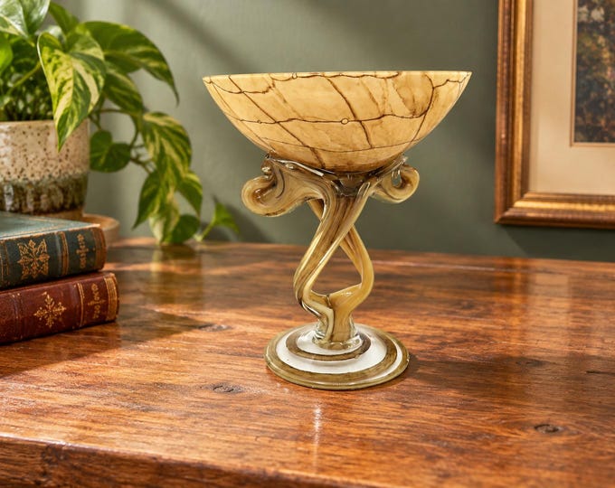 vintage glass / bonbon glass / 10" glass  (A)