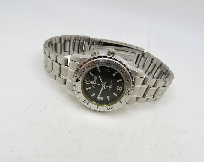 Vintage Sports Watch / 7.6" wrist  Metal Bracelet (bb31)