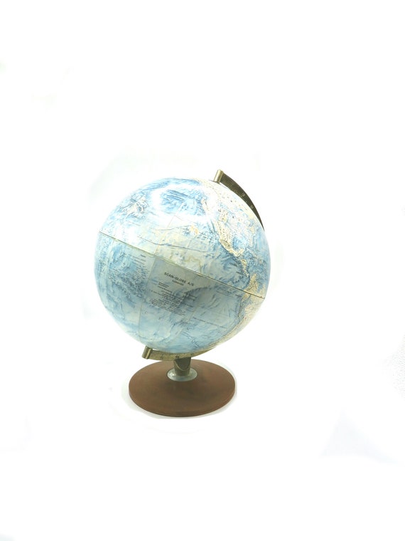 Vintage globe / Danish vintage Globe 70's with teak base