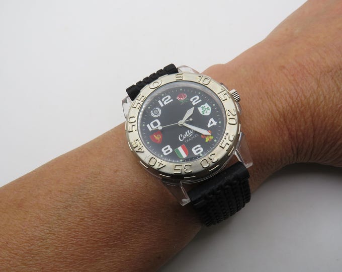sport watch / cotton traders watch / Quartz watch / black dial watch / gents Watch / watch / vintage divers watch / mens watch x20
