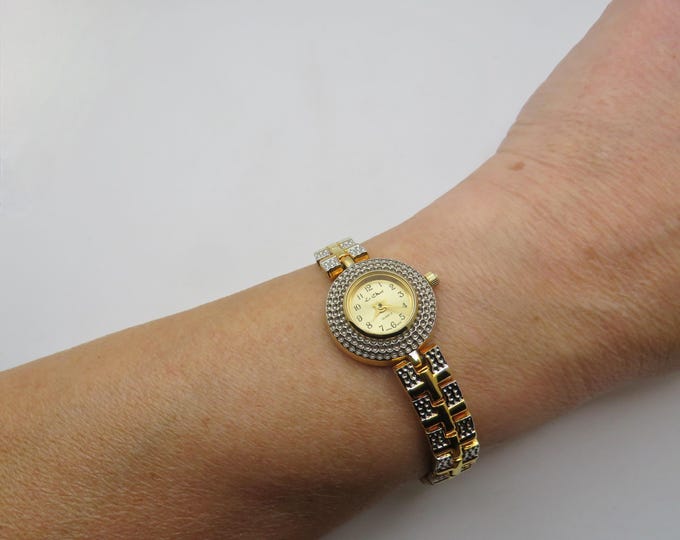 vintage watch / gold watch / wrist 7.8" watch / vintage dress watch  / 00s watch / ladies watch (i14)