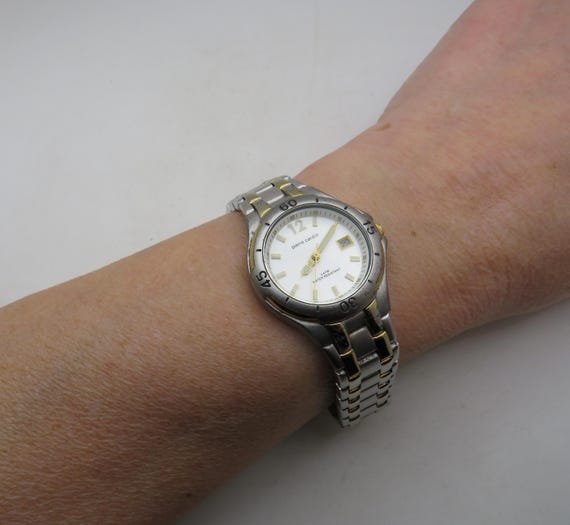 Vintage Pierre Cardin Two-Tone Sports Watch / 7.6" wrist  Swiss  Bi-Metal Bracelet (x1)